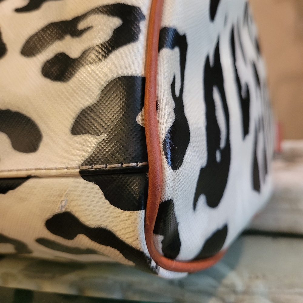 L.A.M.B. by Gwen Stefani Snow Leopard Satchel Designer Leather Vintage  #178 - Picture 10 of 17